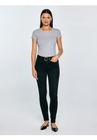 Big-Star - Koszulka damska gładka szara Classic 991. Kolor: szary. Materiał: materiał. Wzór: gładki #6