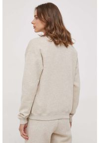 Polo Ralph Lauren bluza damska kolor beżowy gładka. Typ kołnierza: polo. Kolor: beżowy. Wzór: gładki #2