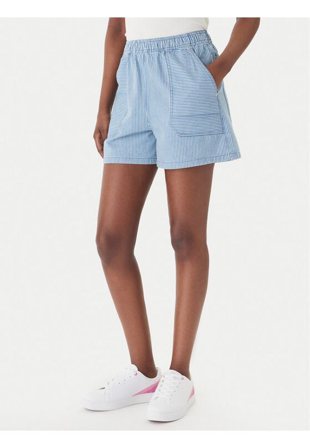 Roxy Szorty jeansowe Stay Wavy ERJDS03345 Błękitny Regular Fit. Kolor: niebieski. Materiał: bawełna