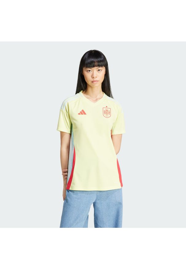 Adidas - Koszulka Spain 24 Away. Kolor: zielony, niebieski, wielokolorowy. Materiał: materiał. Sport: piłka nożna