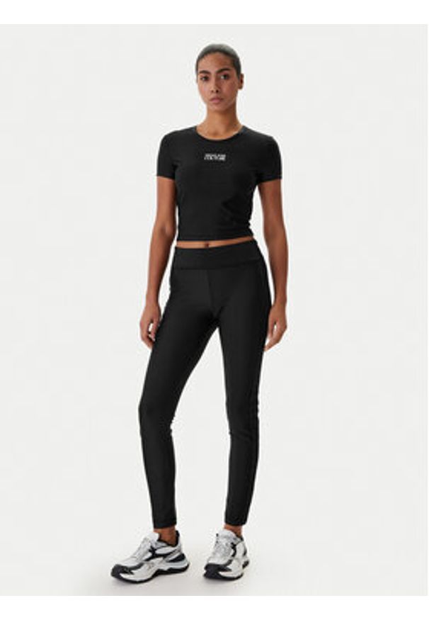 Versace Jeans Couture Legginsy 80HAC114 J0128 Czarny Slim Fit. Kolor: czarny. Materiał: syntetyk