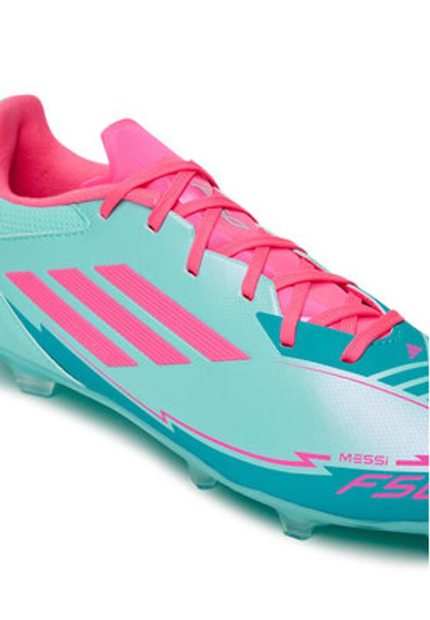 Adidas - adidas Buty do piłki nożnej F50 League Messi Firm/Multi-Ground IH0928 Turkusowy. Kolor: turkusowy. Materiał: materiał