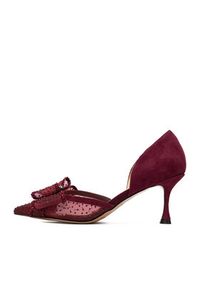 Eva Minge Szpilki EO-AVA-78096-202 Bordowy. Kolor: czerwony. Materiał: zamsz, skóra. Obcas: na szpilce #3
