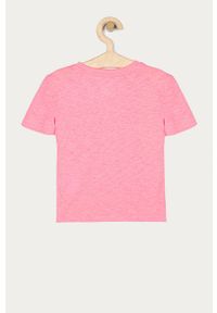 GAP - T-shirt dziecięcy 104-176 cm. Okazja: na co dzień. Kolor: różowy. Materiał: bawełna, poliester, dzianina. Wzór: gładki. Styl: casual #3