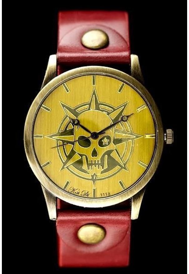 NoName - Zegarek ZEGAREK DAMSKI TAYMA - RETRO PUNK 32 -czerwony (zx594b). Kolor: czerwony. Styl: retro