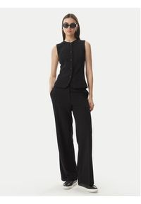 Calvin Klein Spodnie materiałowe LV044F648G Czarny Regular Fit. Kolor: czarny. Materiał: syntetyk #4