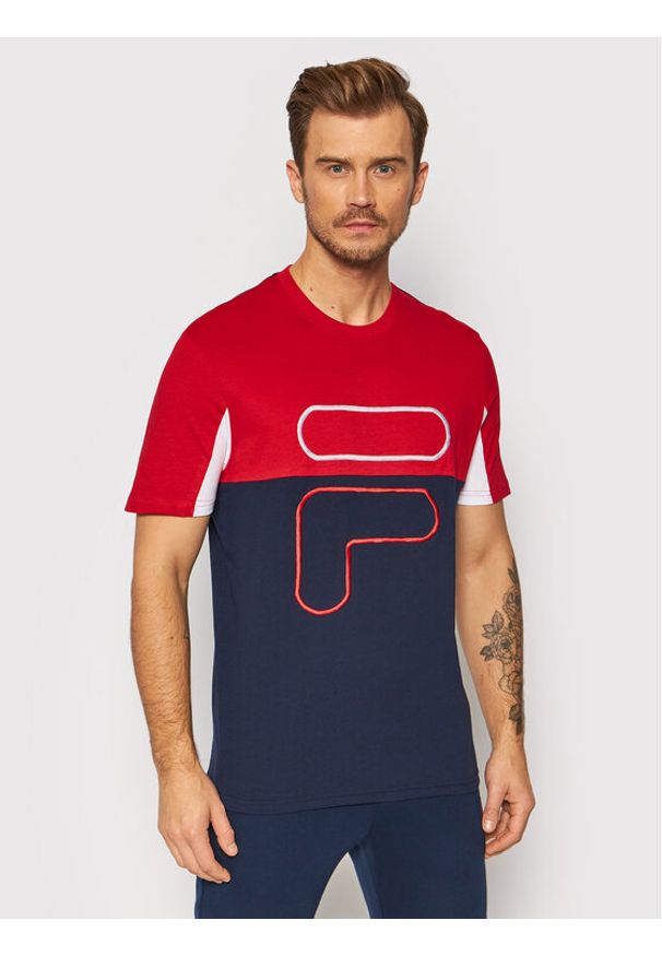 Fila T-Shirt Paton Blocked 683451 Kolorowy Regular Fit. Materiał: bawełna. Wzór: kolorowy