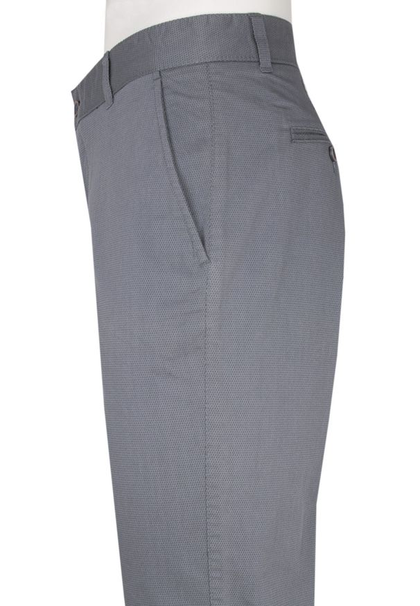 Spodnie Męskie Ravanelli - Slim Fit - Popielate. Kolor: szary. Materiał: poliester, bawełna