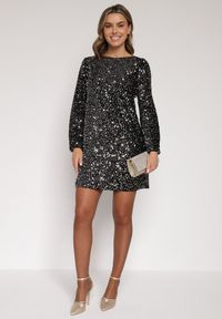 Born2be - Srebrna Cekinowa Sukienka z Odkrytymi Plecami i Wiązaniem Diadina. Kolor: srebrny. Materiał: wiskoza, elastan, futro. Wzór: aplikacja. Styl: wizytowy, elegancki #5