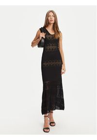 TwinSet - TWINSET Sukienka dzianinowa 251TT3210 Czarny Regular Fit. Kolor: czarny. Materiał: syntetyk #4