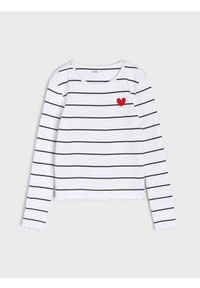 Sinsay - Bawełniana koszulka z długim rękawem - wielobarwny. Materiał: bawełna. Długość rękawa: długi rękaw. Długość: długie #1