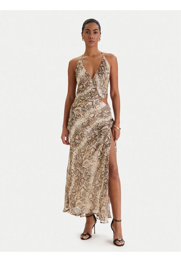 BARDOT - Bardot Sukienka koktajlowa Cyrel 59760DB6 Beżowy Regular Fit. Kolor: beżowy. Materiał: syntetyk. Styl: wizytowy