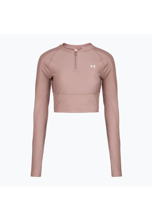 Longsleeve Under Armour HeatGear Rib 1/4 Zip. Kolor: różowy. Długość rękawa: długi rękaw. Sport: bieganie