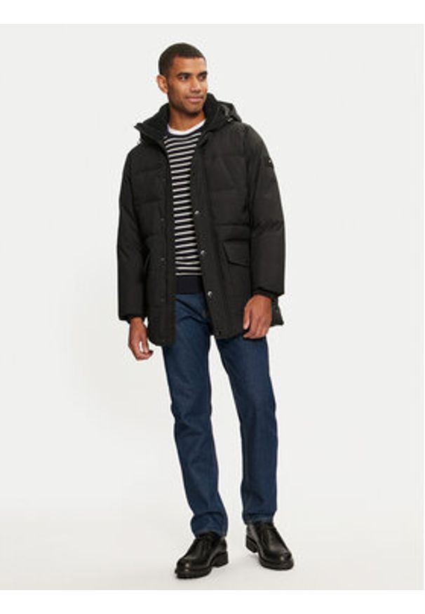TOMMY HILFIGER - Tommy Hilfiger Kurtka zimowa Rockie MW0MW36593 Czarny Regular Fit. Kolor: czarny. Materiał: syntetyk. Sezon: zima
