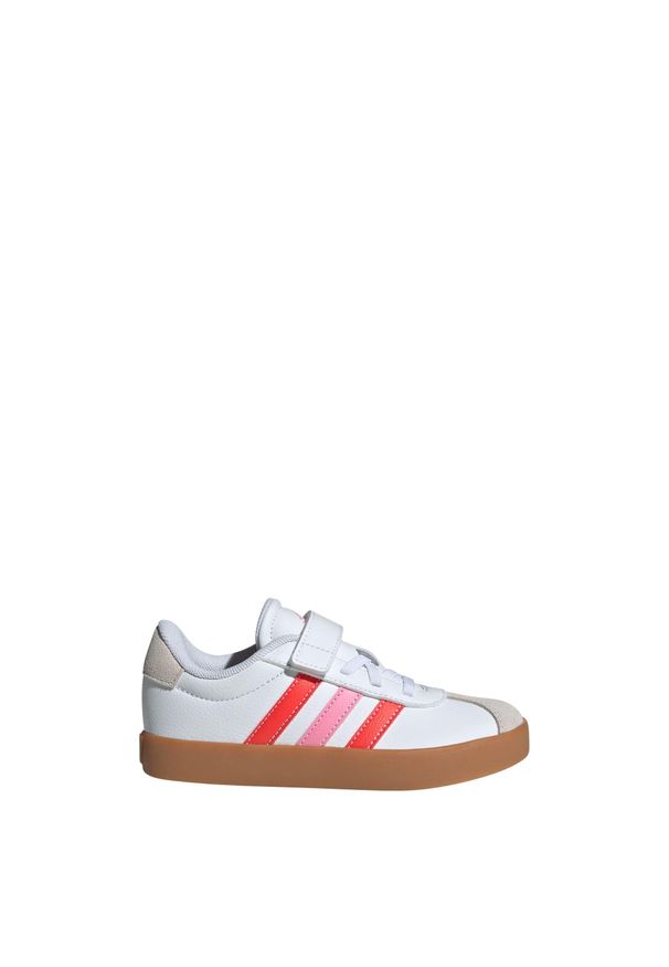 Adidas - Buty VL Court 3.0 Skateboarding Kids. Kolor: biały, czerwony, wielokolorowy, różowy. Materiał: zamsz. Wzór: gładki. Sport: skateboard