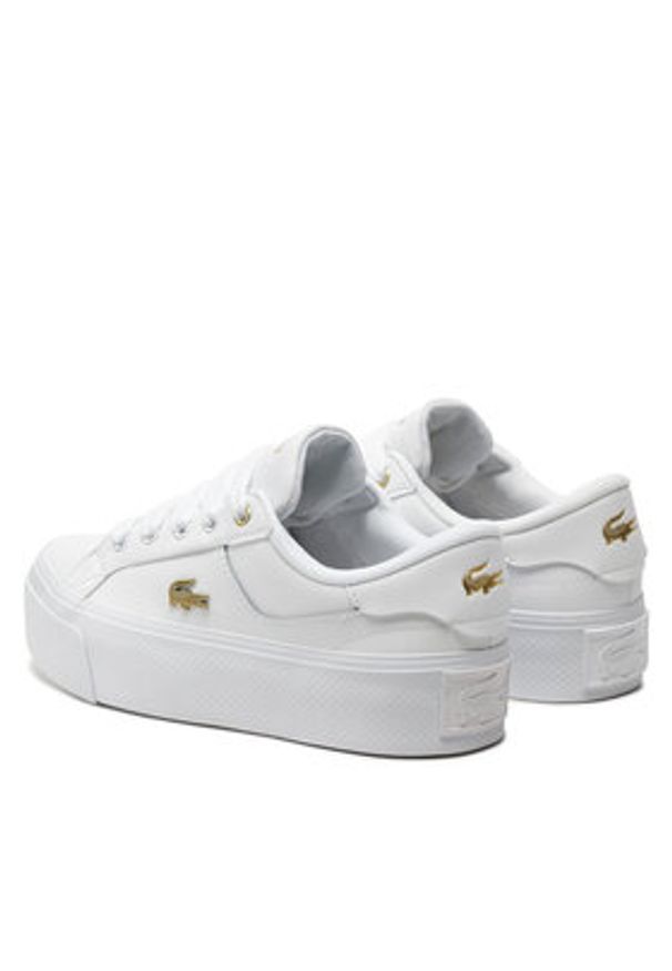 Lacoste Sneakersy 747CFA0005 Biały. Kolor: biały. Materiał: skóra