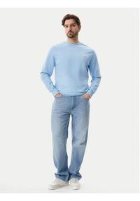 Calvin Klein Jeans Bluza J30J327530 Błękitny Regular Fit. Kolor: niebieski. Materiał: bawełna