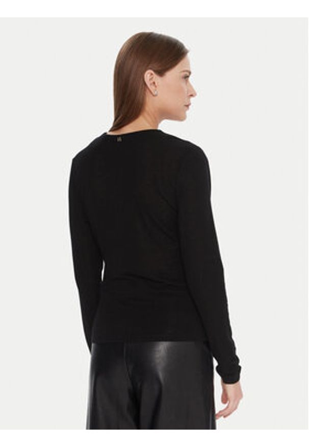 Lola Casademunt by Maite Bluzka MF2515029 Czarny Slim Fit. Kolor: czarny. Materiał: wiskoza