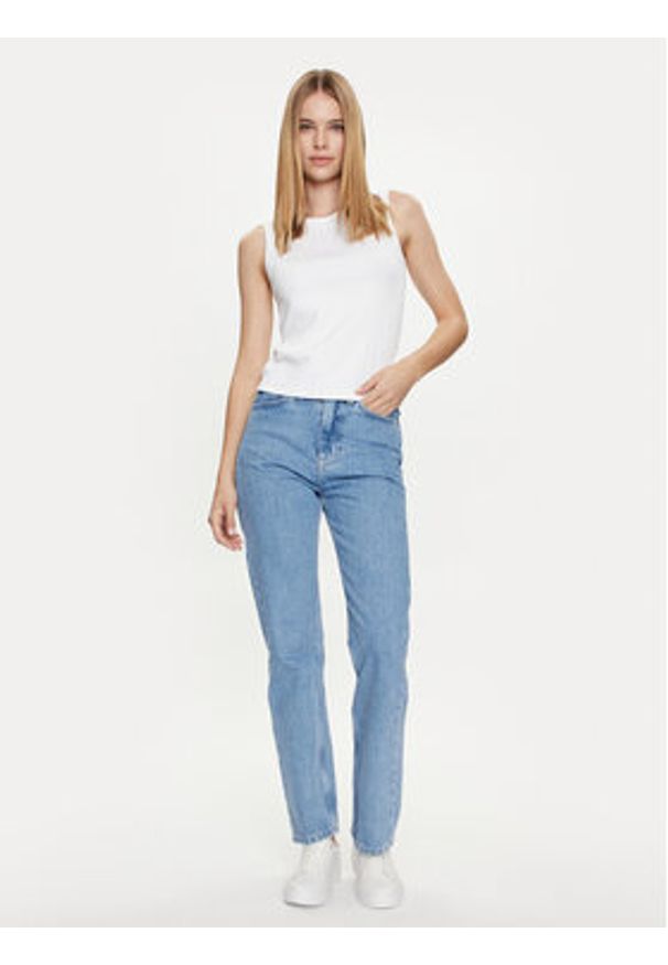 GAP - Gap Top 540735-04 Biały Slim Fit. Kolor: biały. Materiał: bawełna