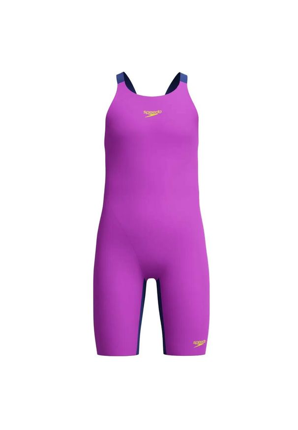 Strój startowy pływacki dla dziewczynek Speedo Endurance Max OpenBack. Kolor: niebieski, wielokolorowy, fioletowy