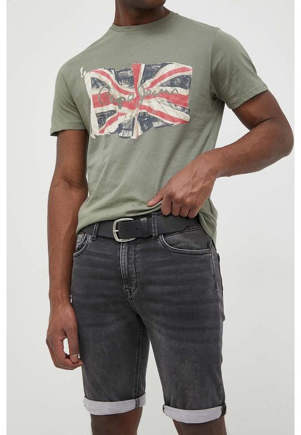 Pepe Jeans szorty jeansowe Jack męskie kolor szary. Kolor: szary. Materiał: denim
