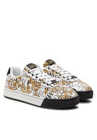 Versace Jeans Couture Sneakersy 76YA3SK6 Biały. Kolor: biały. Materiał: skóra