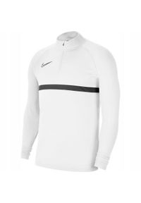Nike - Męska Koszulka Academy 21 DriFIT Quarter Zip Drill Top. Kolor: biały