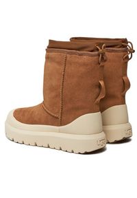 Ugg Śniegowce M Classic Short Weather Hybrid 1143992 Brązowy. Kolor: brązowy. Materiał: skóra