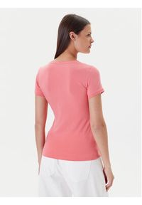 Guess T-Shirt W2YI45 J1314 Różowy Slim Fit. Kolor: różowy. Materiał: bawełna