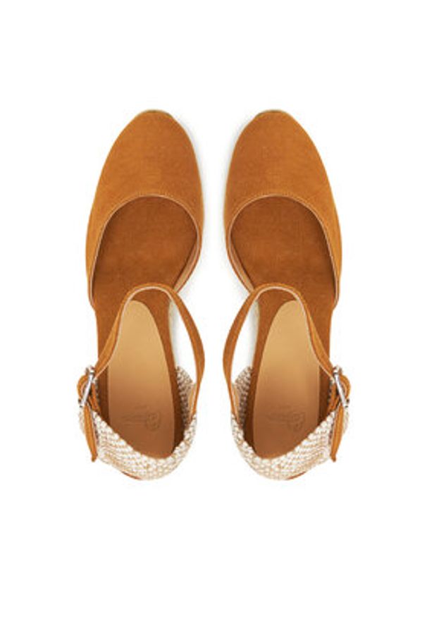 Castañer Espadryle Carol/6/002 021655 Brązowy. Kolor: brązowy. Materiał: materiał