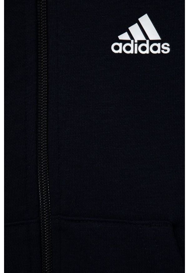 adidas Performance Bluza dziecięca kolor granatowy z kapturem gładka. Okazja: na co dzień. Typ kołnierza: kaptur. Kolor: niebieski. Wzór: gładki. Styl: casual