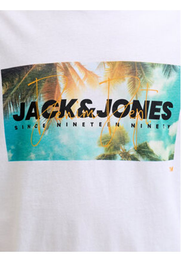 Jack & Jones T-Shirt Indiana Tee 12288112 Biały Regular Fit. Kolor: biały. Materiał: bawełna
