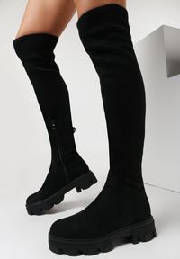 Born2be - Czarne Kozaki Pronehe. Wysokość cholewki: przed kolano. Nosek buta: okrągły. Zapięcie: zamek. Kolor: czarny. Szerokość cholewki: normalna #1