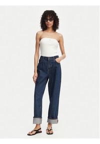 Tommy Jeans Top DW0DW22263 Biały Slim Fit. Kolor: biały. Materiał: bawełna #4