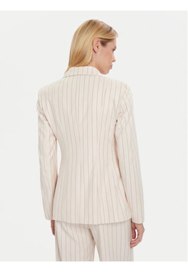 Maryley Marynarka 25IB139/M17 Écru Regular Fit. Materiał: syntetyk