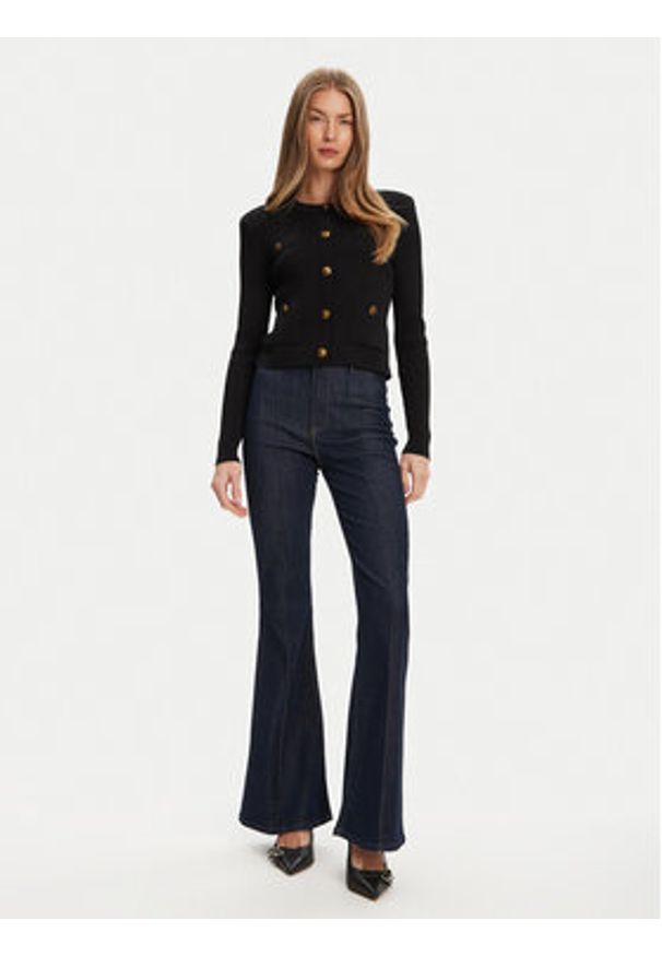 Guess Kardigan W5YR09 Z0130 Czarny Regular Fit. Kolor: czarny. Materiał: syntetyk