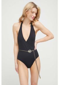 MICHAEL Michael Kors jednoczęściowy strój kąpielowy kolor czarny lekko usztywniona miseczka. Kolor: czarny. Materiał: dzianina. Wzór: gładki #3