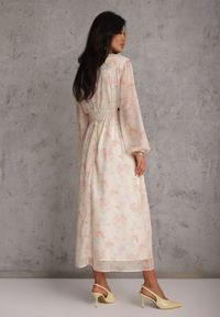 Renee - Żółta Eteryczna Sukienka Cut Out z Falbanami i Ozdobnym Wiązaniem Grynyla. Okazja: na randkę. Kolor: żółty. Materiał: poliester. Styl: boho, elegancki #7