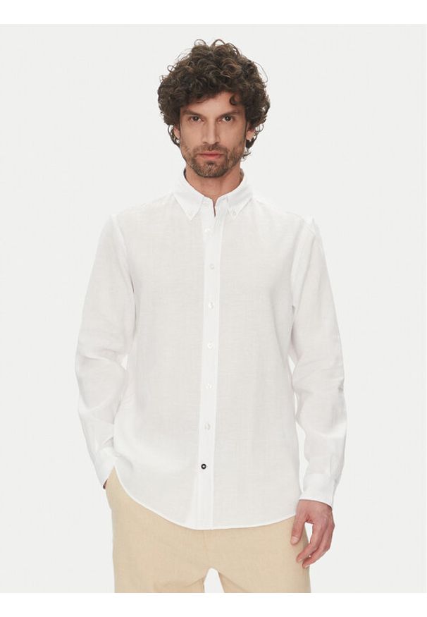 Hechter Paris Koszula 60356 151600 Biały Regular Fit. Kolor: biały