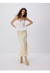 Reserved - Bluzka na ramiączkach - biały. Kolor: biały. Materiał: tkanina, wiskoza. Długość rękawa: na ramiączkach #1