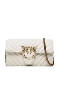 Pinko Torebka Love Mini Icon Wallet C PE 23 PLTT 100062 A0GK Écru. Materiał: skórzane