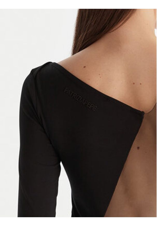Patrizia Pepe Body 2M4504/338-J4R0 Czarny Slim Fit. Kolor: czarny. Materiał: syntetyk