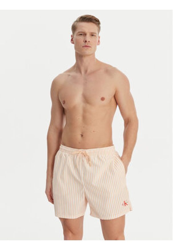 Calvin Klein Swimwear Szorty kąpielowe LV00N61045 Pomarańczowy. Kolor: pomarańczowy. Materiał: syntetyk