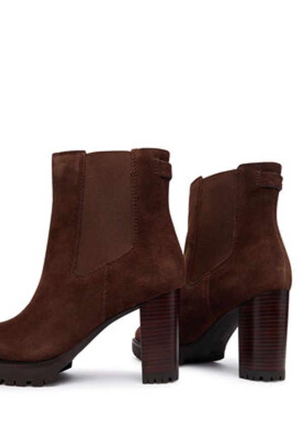 Lauren Ralph Lauren - LAUREN RALPH LAUREN Botki Layne 802942566002 Brązowy. Kolor: brązowy. Materiał: zamsz, skóra