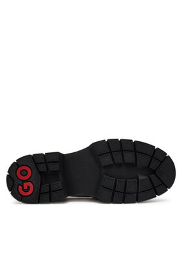 Hugo - HUGO Loafersy 50541731 Écru. Materiał: skóra, zamsz