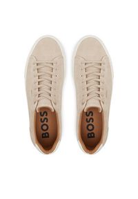 BOSS Sneakersy Aiden 50536521 Beżowy. Kolor: beżowy. Materiał: skóra, zamsz #3