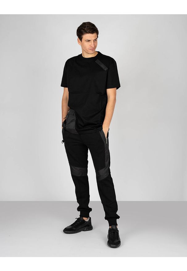 Les Hommes T-shirt "Oversize" | LKT152 703 | Oversized Fit Mercerized Cotton T-Shirt | Mężczyzna | Czarny. Kolor: czarny. Materiał: bawełna