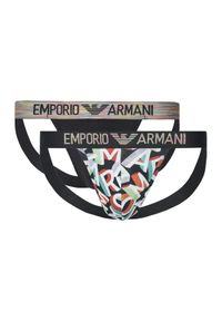 Emporio Armani Underwear Komplet 2 par slipów Jock Strap EM000257 AF10798 MC104 Kolorowy. Materiał: bawełna. Wzór: kolorowy