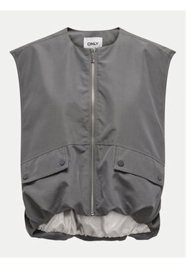 only - ONLY Bezrękawnik Mary 15338137 Szary Loose Fit. Kolor: szary. Materiał: syntetyk. Długość rękawa: bez rękawów