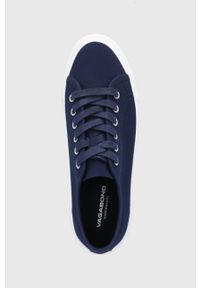 vagabond - Vagabond Tenisówki TEDDIE damskie kolor granatowy. Nosek buta: okrągły. Zapięcie: sznurówki. Kolor: niebieski. Materiał: guma
